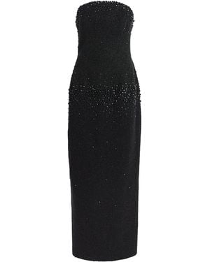Clio Peppiatt Embellished Tina Maxi Dress - Black