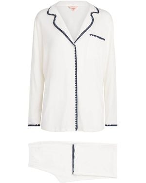 Eberjey Frida Long Pyjama Set - White