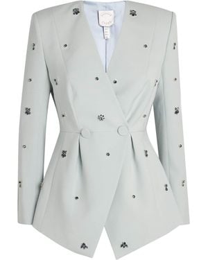 Huishan Zhang Crystal-Embellished Milo Blazer - Blue