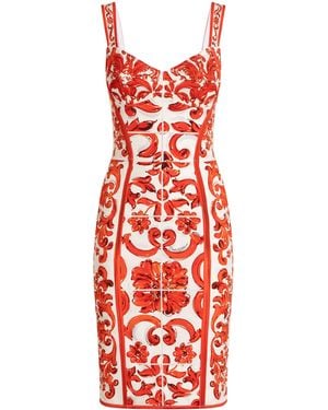 Dolce & Gabbana Printed Mini Dress - Red