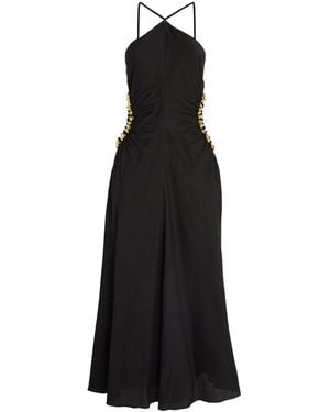 Cult Gaia Embellished Silvia Midi Dress - Black