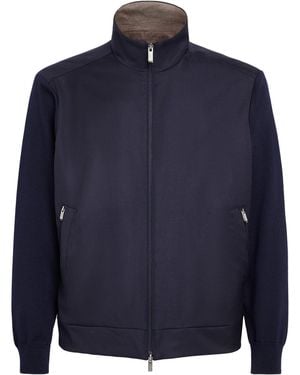 Paul & Shark Virgin Wool Hybrid Jacket - Blue