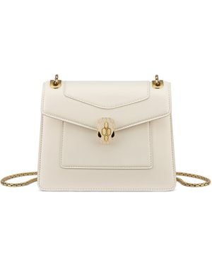 BVLGARI Small Leather Serpent Forever Shoulder Bag - Natural