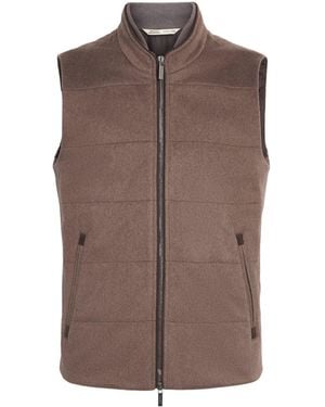 Maurizio Baldassari Cashmere Arena Gilet - Brown