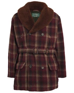 Polo Ralph Lauren Plaid Shearling-Collar Ranch Jacket - Brown