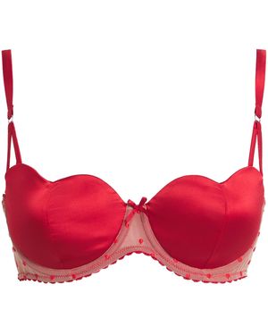 Fleur du Mal Amour Balconette Bra - Red