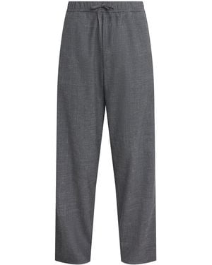 Officine Generale Organic Cotton Drawstring Nilson Trousers - Grey