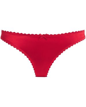 Fleur du Mal Amour Cheeky Briefs - Red