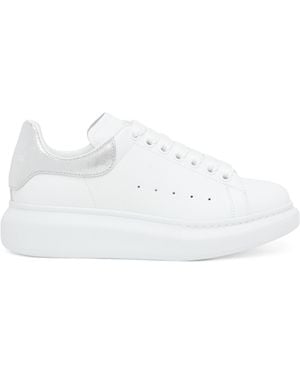McQueen Leather Oversized Trainers - White