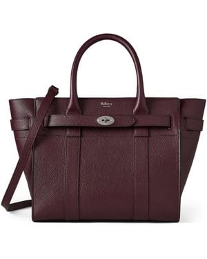 Mulberry Small Leather Bayswater Cross-Body Bag - Purple