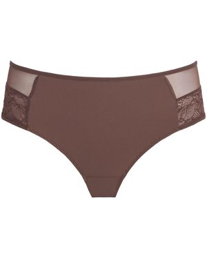 Maison Lejaby Lace-Trim Nudite Briefs - Brown