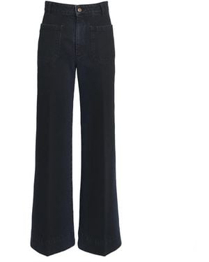 Victoria Beckham Alina High-Rise Wide-Leg Jeans - Blue