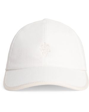 Eleventy Linen Baseball Cap - White