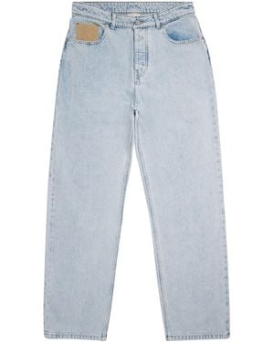 Drole de Monsieur Cord-Pocket Straight Jeans - Blue