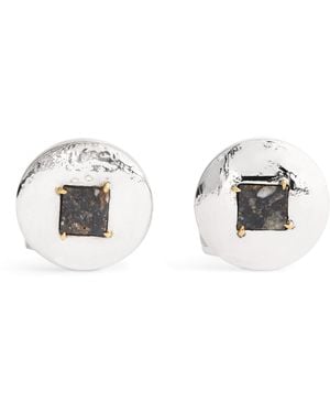 Tateossian And Lunar Breccia Meteorite Cufflinks - Metallic
