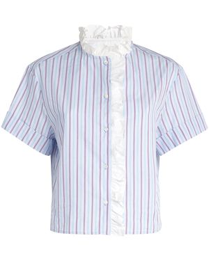 Claudie Pierlot Cotton Stripe Shirt - Blue