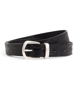 Eleventy Leather Belt - Black