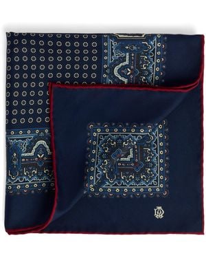 dunhill Silk Printed Neckerchief - Blue