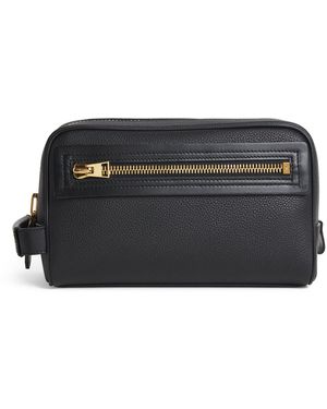 Tom Ford Leather Wash Bag - Black