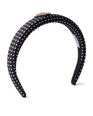 Prada Re-Nylon Polka-Dot Headband - Black