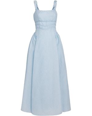 Rachel Gilbert Jacquard Sophie Maxi Dress - Blue