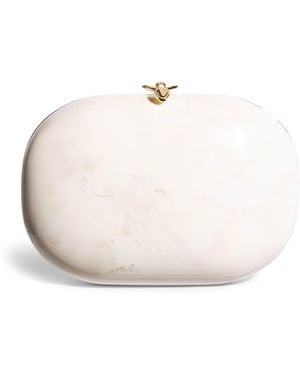 Jeffrey Levinson Oval Elina Clutch Bag - Natural
