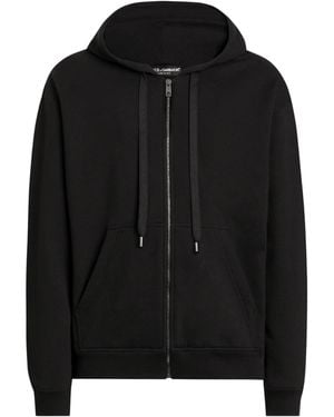 Dolce & Gabbana Cotton Appliqué Hoodie - Black