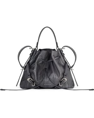 Givenchy Small Leather Voyou Bucket Bag - Black