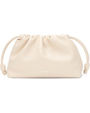 Loewe Leather Flamenco Purse - Natural