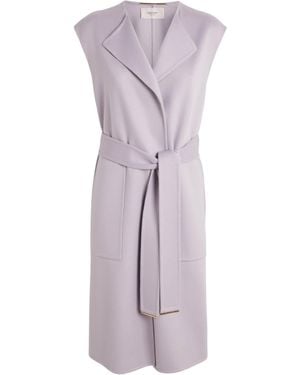 Agnona Cashmere Belted Coat - Purple