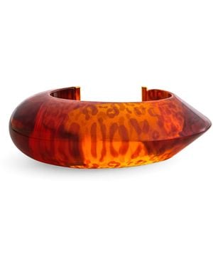 Alaïa Medium Edge Cuff Bracelet - Red