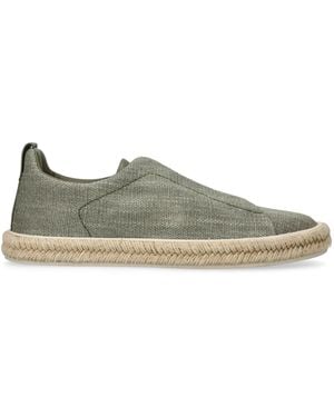 ZEGNA Triple Stitch Espadrilles - Green