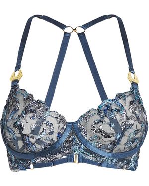 Bordelle Siren Balconette Bra - Blue