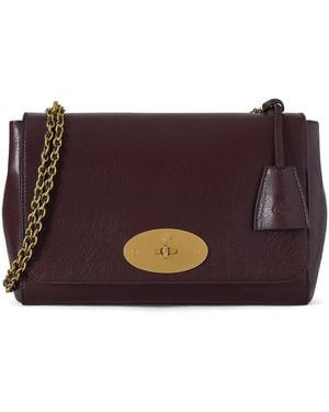Mulberry Medium Leather Lily Shoulder Bag - Purple