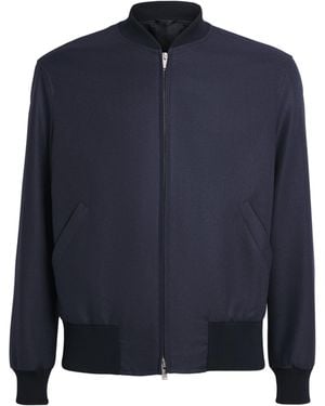 Lardini Cashmere-Blend Bomber Jacket - Blue