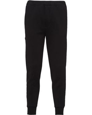 Prada Re-Nylon-Trim Joggers - Black