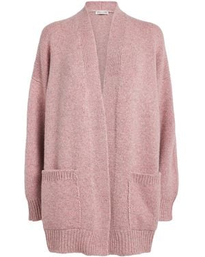 Johnstons of Elgin Cashmere-Cotton Slouch Cardigan - Pink