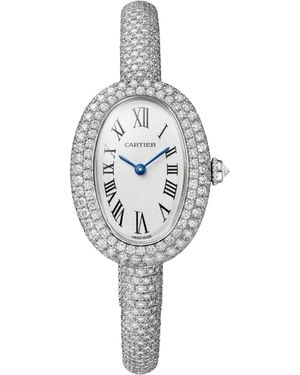Cartier Small And Diamond Baignoire De Watch - White
