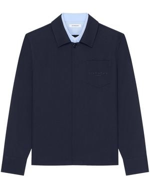 Givenchy Wool Trompe-L'Oeil Shirt - Blue