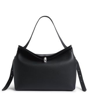 Jacquemus Leather Valérie Messenger Bag - Black