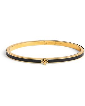 Tory Burch Plated Enamel Thin Icon Bangle - Natural