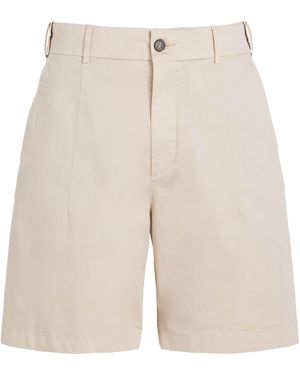 Eleventy Stretch-Cotton Chino Shorts - Natural