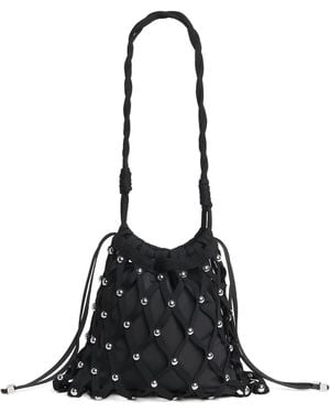 Sandro Studded Shoulder Bag - Black
