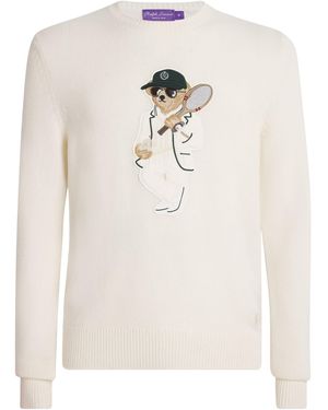 Ralph Lauren X Wimbledon Cashmere Polo Bear Sweater - White