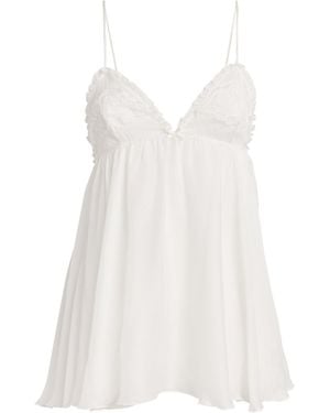 Skims Silk Bridal Romance Babydoll Slip - White