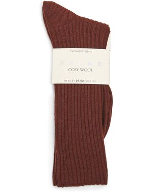 FALKE Reinforced Wool-Blend Crew Socks - Red