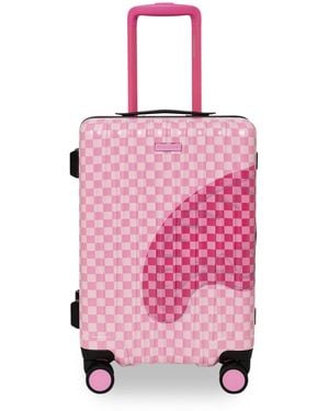 Sprayground Embossed Check Cabin Suitcase - Pink