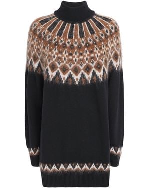 STAUD Wool-Blend Liza Sweater Dress - Black