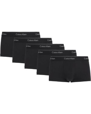 Calvin Klein Stretch-Cotton Icon Boxer Briefs - Black