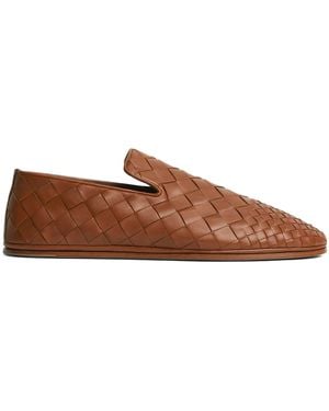 Bottega Veneta Lambskin Sunday Slippers - Brown